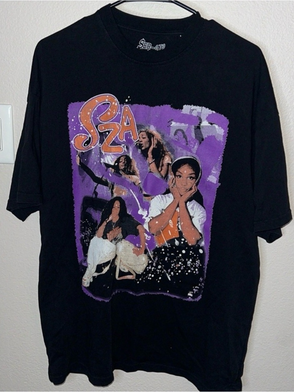 SZA SUPER MODEL SMALL UNISEX SERGIO CALABASAS GRAPHIC TEE DOUBLED SIDED HIT